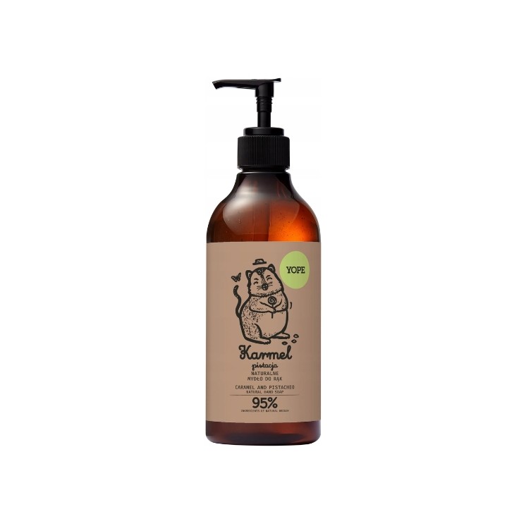 Savon liquide naturel pour les mains YOPE Caramel et Pistache 500 ml