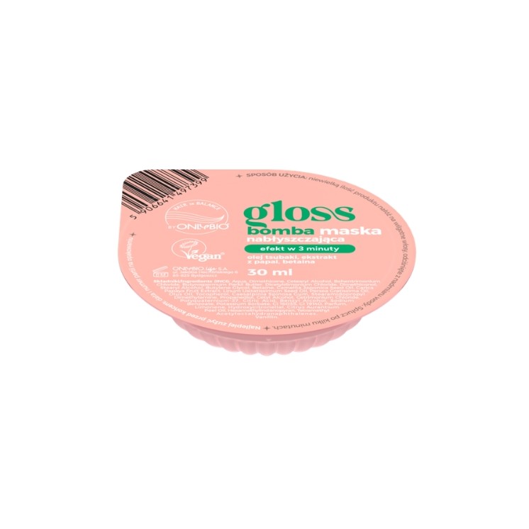 ONLYBIO Hair in Balance Gloss Bomba Shine Maske für das Haar 30 ml