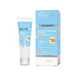 Bielenda Professional SUPREMELAB Hydra Glow Crème Hydro -Visage Protectrice avec Formule CC SPF50 40 ml