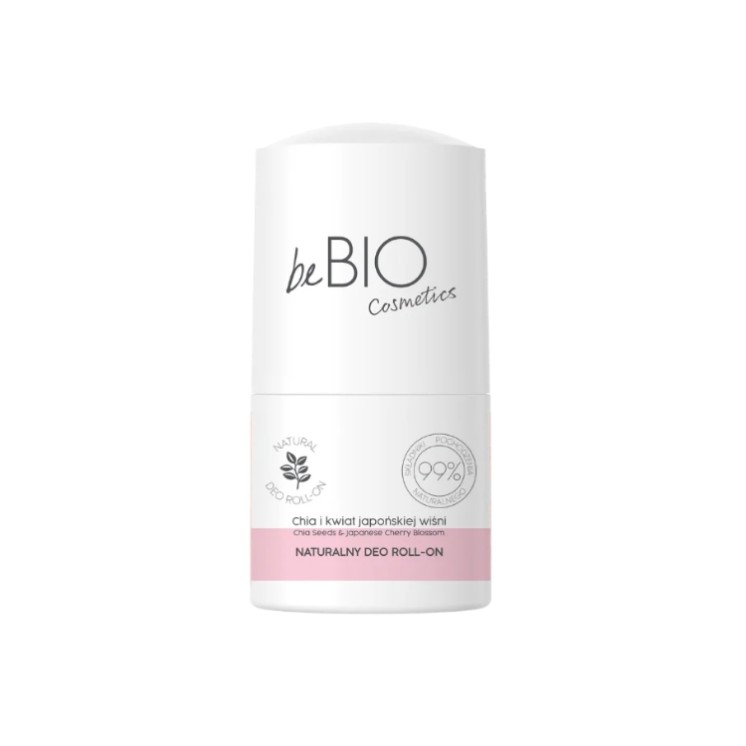 BeBio Cosmetics Natürliches roll-on Deodorant mit Chia und japanischer Kirschblüte, 50 ml