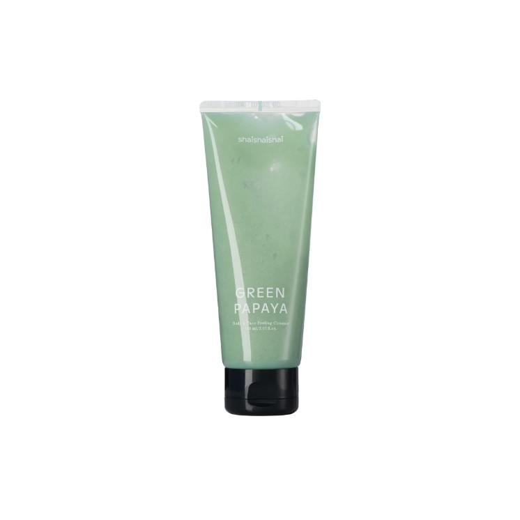 Shaishaishai Green Papaya Body &Face Peeling Cleanser Exfoliating Gel for Face and Body 150 ml