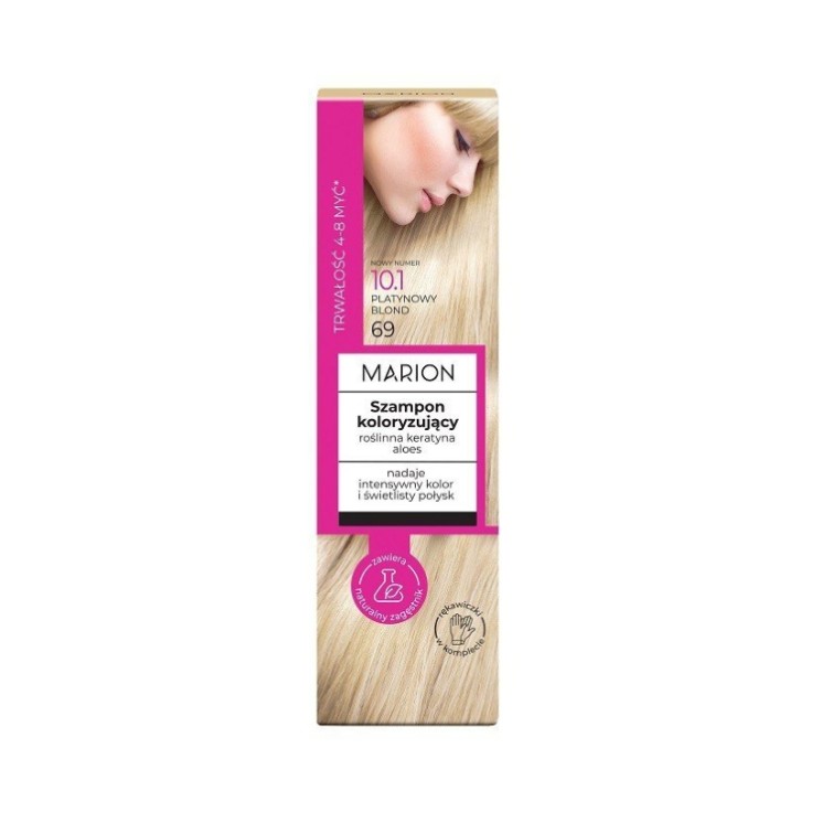 Shampoing colorant Marion 4 à 8 lavages /10.1/ Blond platine 100 ml