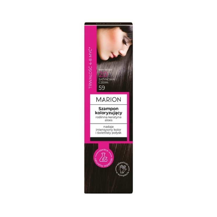 Shampoing colorant Marion 4 à 8 lavages /2.0/ Noir satiné 100 ml