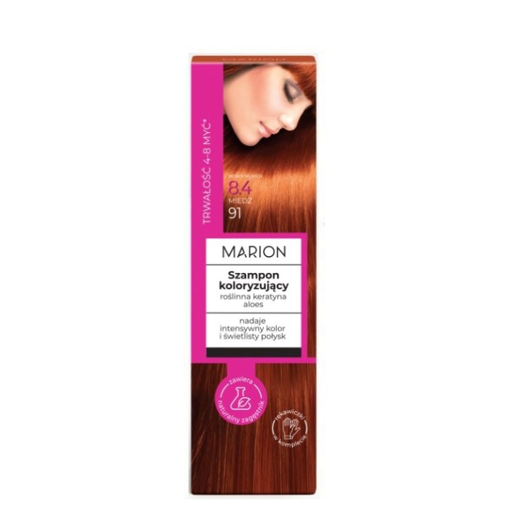 Shampoing colorant Marion 4 à 8 lavages /8.4/ Cuivre 100 ml