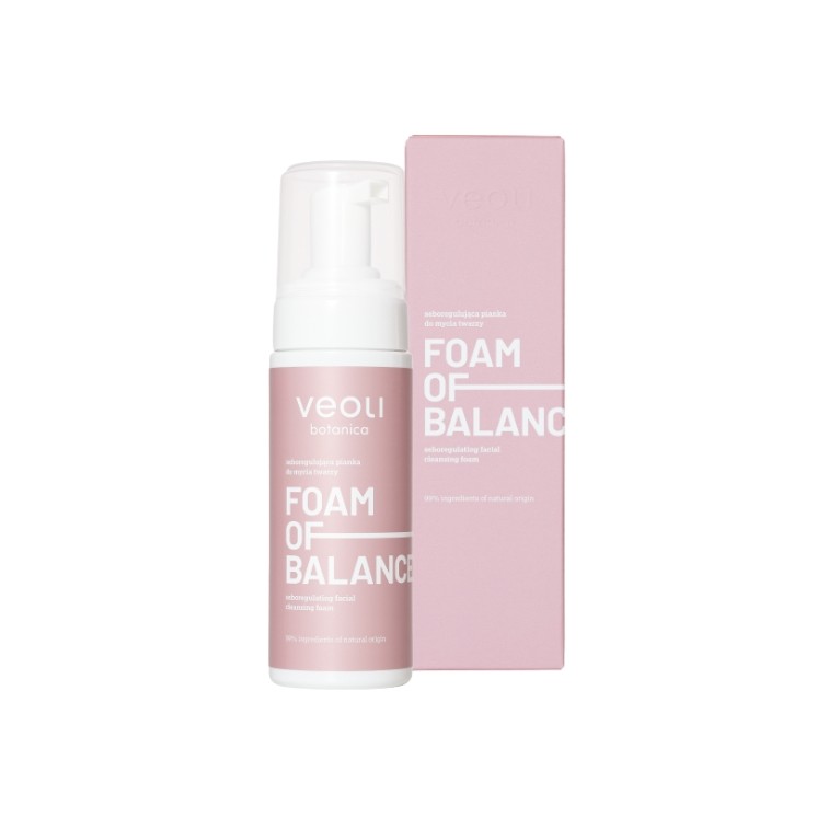 Mousse nettoyante visage sébo-régulatrice Veoli Botanica Foam of Balance 150 ml