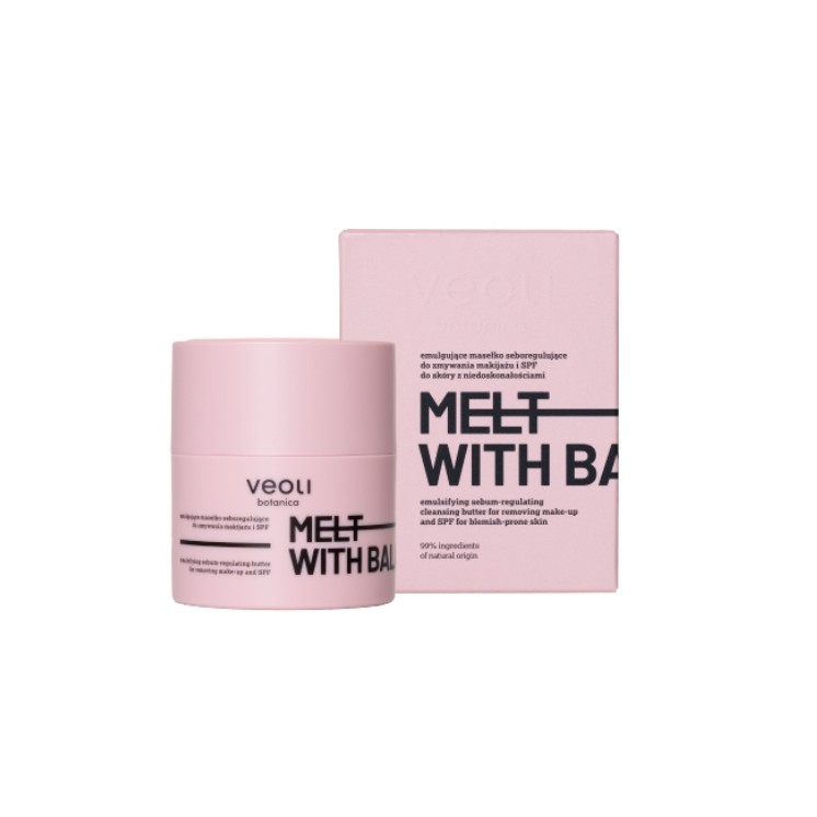 Beurre démaquillant émulsifiant et séborégulateur Veoli Botanica Melt with Balance avec SPF 40 g