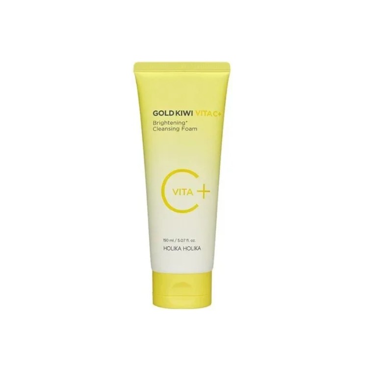 Mousse nettoyante visage éclaircissante Holika Holika Gold Kiwi Vita C Plus 150 ml
