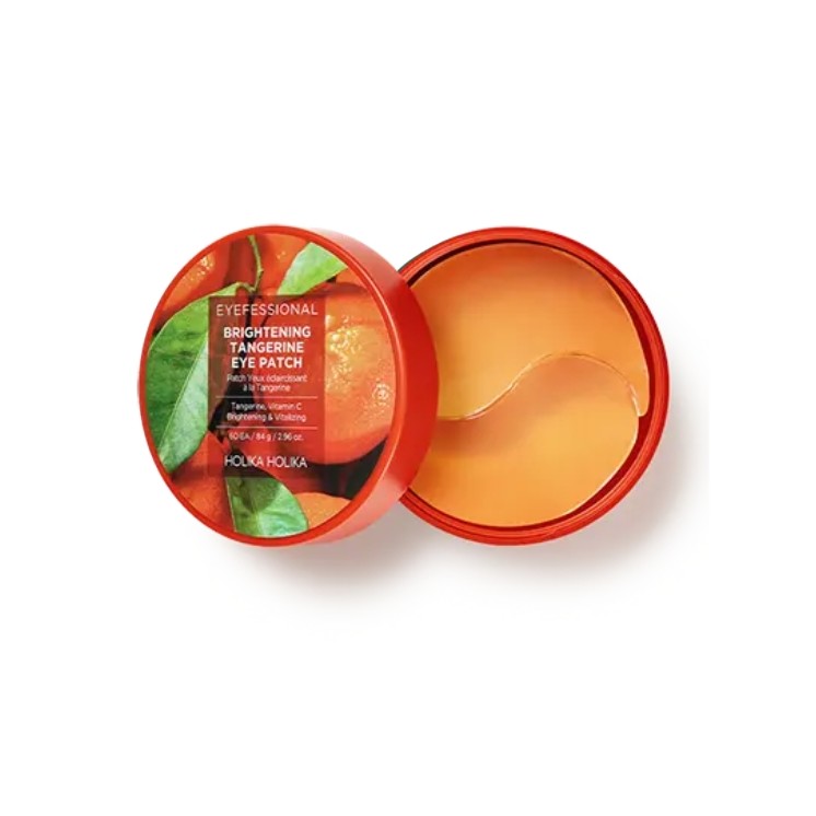Eye Patch éclaircissants Holika Holika Eyefessional à la mandarine, 60 pièces.