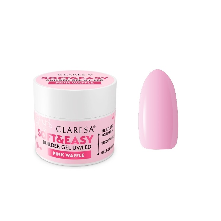 Gel de construction pour ongles Claresa Soft & Easy Pink gaufré 45 g