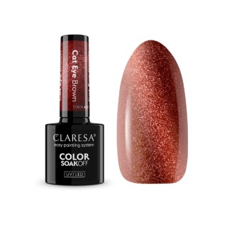Vernis à ongles hybride Cat Eye Claresa Alchemy, Brown 5