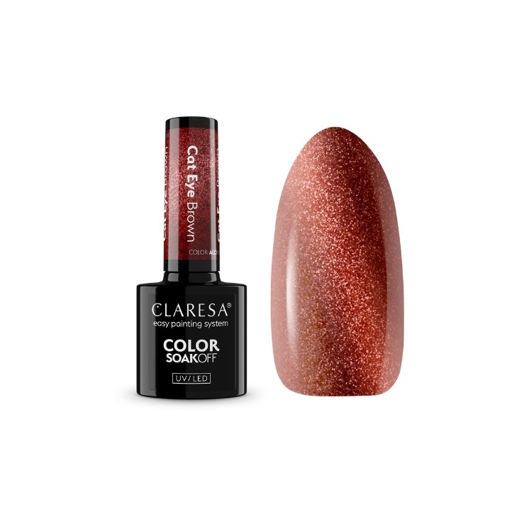 Vernis à ongles hybride Cat Eye Claresa Alchemy, Brown 5
