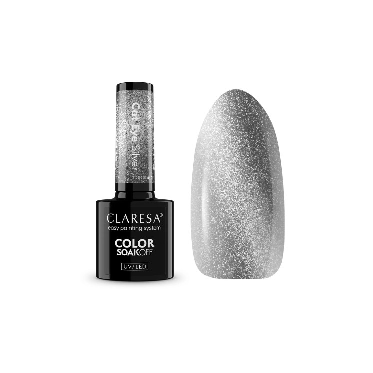 Vernis à ongles hybride Cat Eye Claresa Alchemy Silver 5