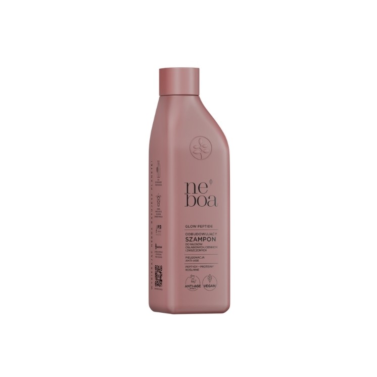 Shampoing Neboa Glow Peptide pour cheveux fragilisés, fins et abîmés, soin réparateur et anti-age 300 ml