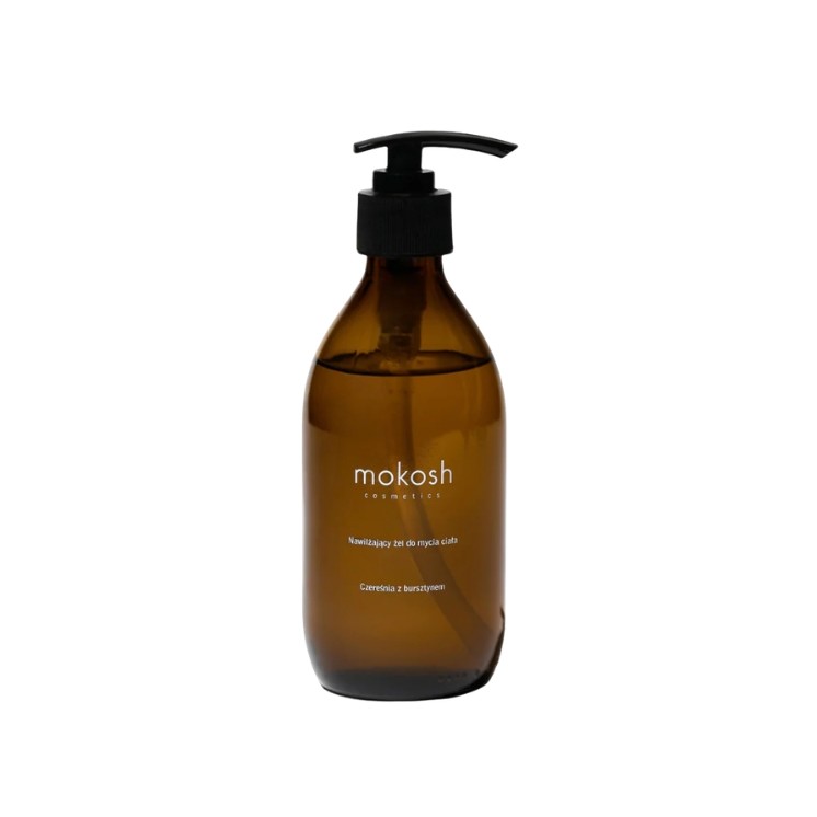 Mokosh vochtinbrengende body wash gel Kers met amber 300 ml