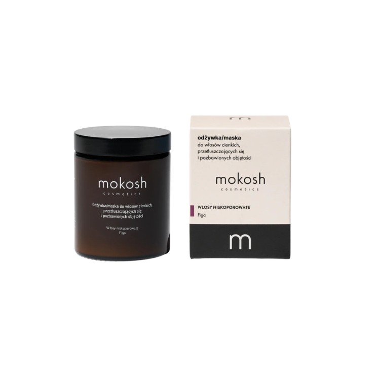 Après-shampoing/masque Mokosh pour cheveux à faible porosité, fins et sans volume Figa 180 ml