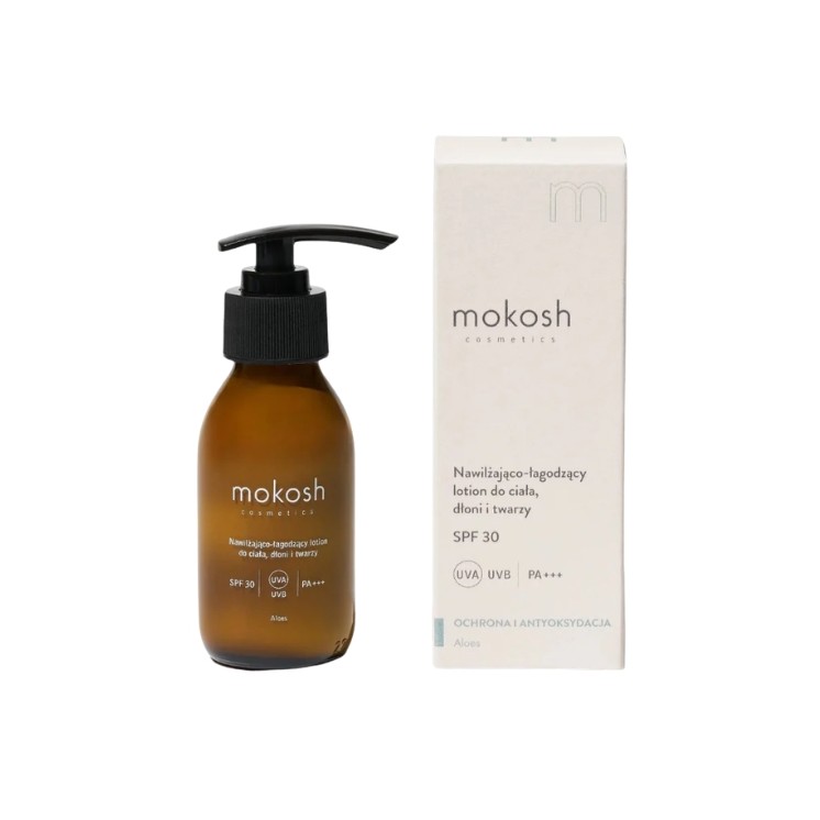 Mokosh hydraterende en verzachtende Lotion voor lichaam, gezicht en handen SPF30 Aloë 100 ml