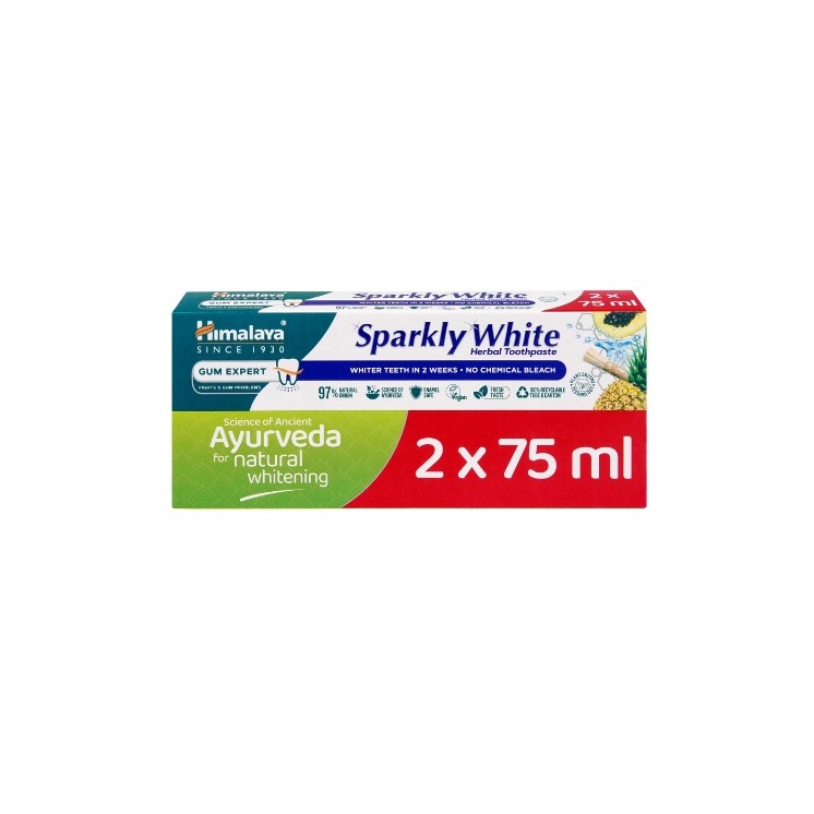 Himalaya Ayurveda Whitening Toothpaste Sparkly White 2 x 75 ml