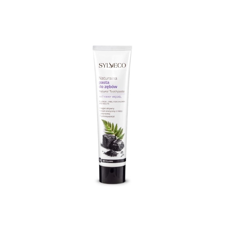 Dentifrice Sylveco Naturel au charbon actif, sans fluor, 100 ml