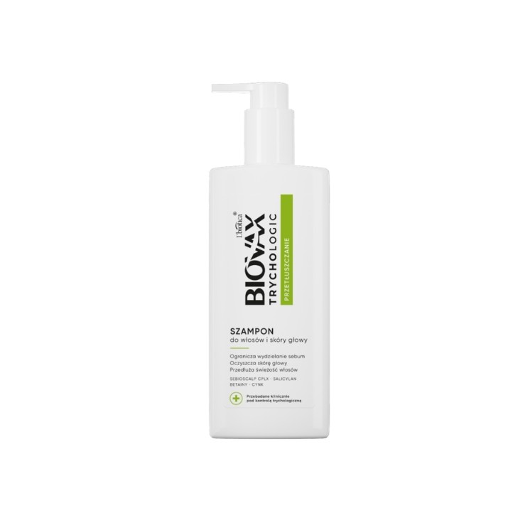 L'biotica BIOVAX Trychologic Przetłuszczanie Szampon do włosów i skóry głowy 200 ml