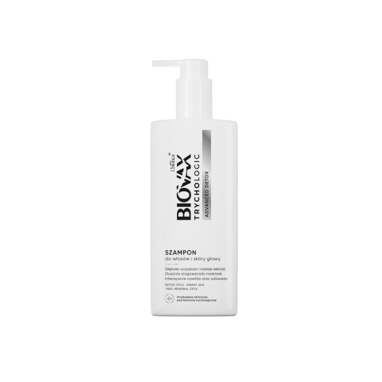 Shampoing L'biotica BIOVAX Trychologic Advanced Detox pour cheveux et cuir chevelu 200 ml