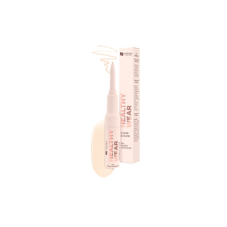 Correcteur double action AA Wings of Color Healthy Wear Cover & Glow Korektor 2w1 /302/ Beige 0,2 2 g + 7 g