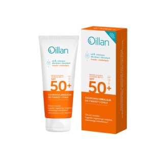 Oillan Sonnenschutzemulsion für Gesicht und Körper mit SPF50 + Filter für empfindliche Haut, 100 ml