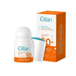 Roll-on protecteur solaire Oillan pour le visage et le corps SPF50 pour peaux sensibles 50 ml