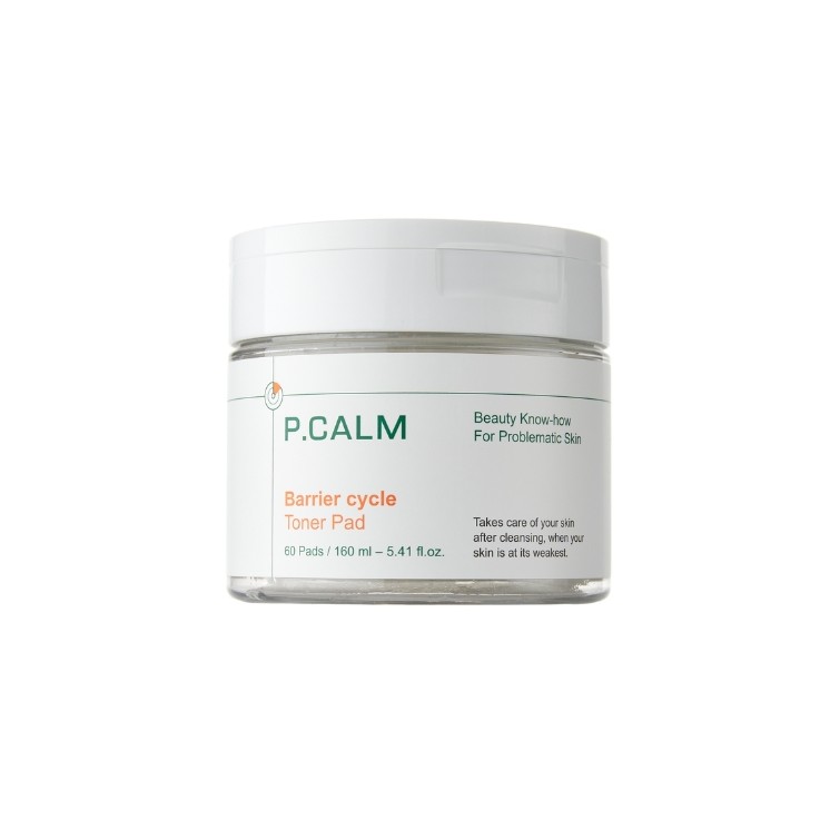 P. Calm Barrier Cycle Toner Pad Soothing Facial Toner Pads 60 Pieces