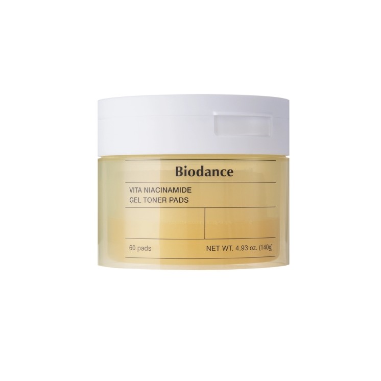 Disques toniques illuminateurs au gel de niacinamide Biodance Vita (60 unités)