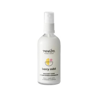 Tonique doux au lait et aux Berry Resibo avec complexe de céramides 100 ml