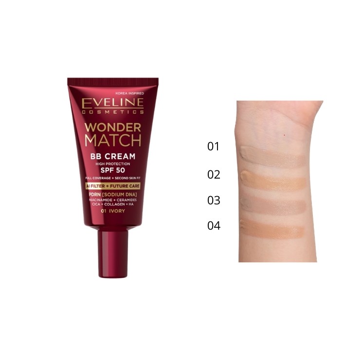 Eveline Wonder Match Krem BB z SPF50 /03/ Nude 30 ml