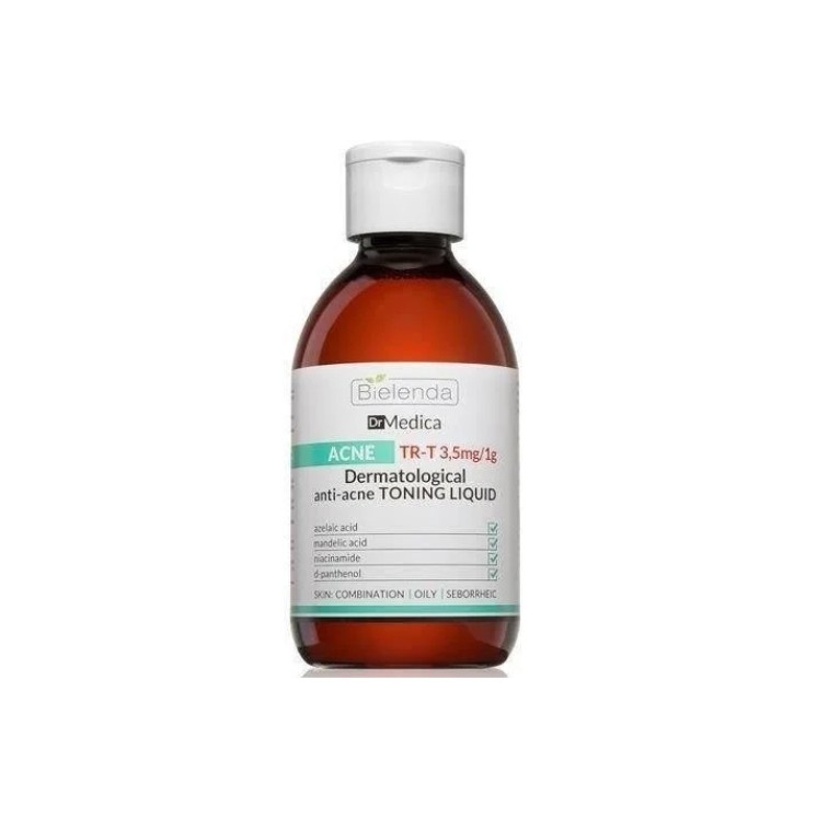 Bielenda Dr Medica Soin Tonifiant Dermatologique Anti-Acné pour le visage, le décolleté et le dos 250 ml