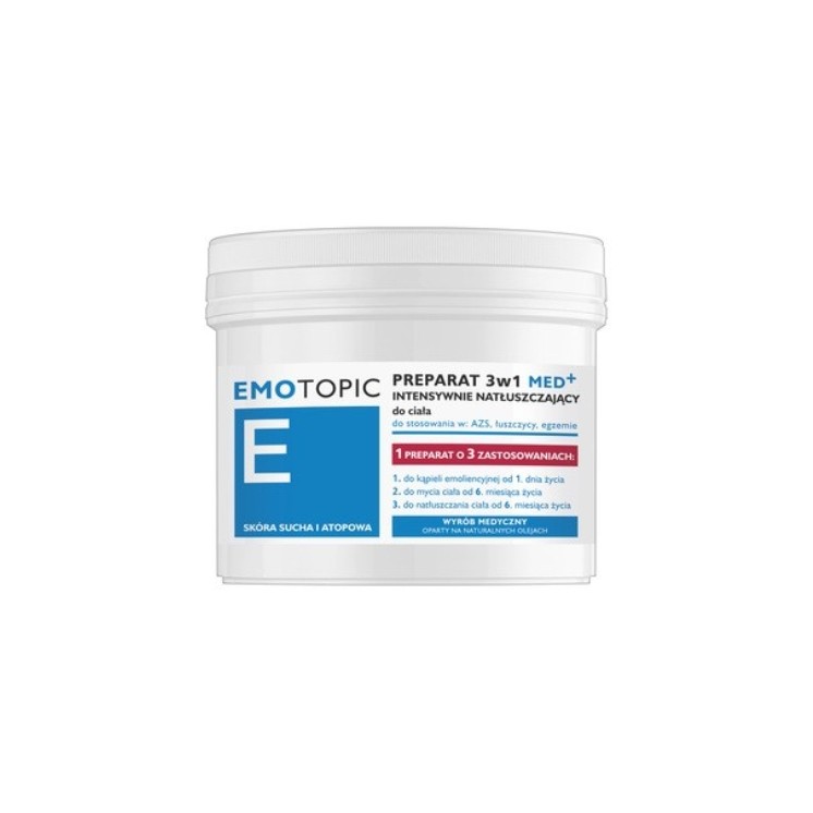 Emotopic Med+ 3-in-1 Körperpräparat für AZS , Psoriasis und Ekzeme 500 ml