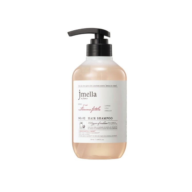 Jmella in France Femme Fatale Parfümiertes, feuchtigkeitsspendendes Shampoo für trockenes Haar 500 ml