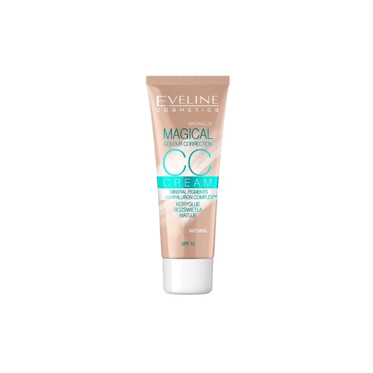 Cream CC Eveline Magical Multifunkcyjny podkład /51/ Natural 30 ml