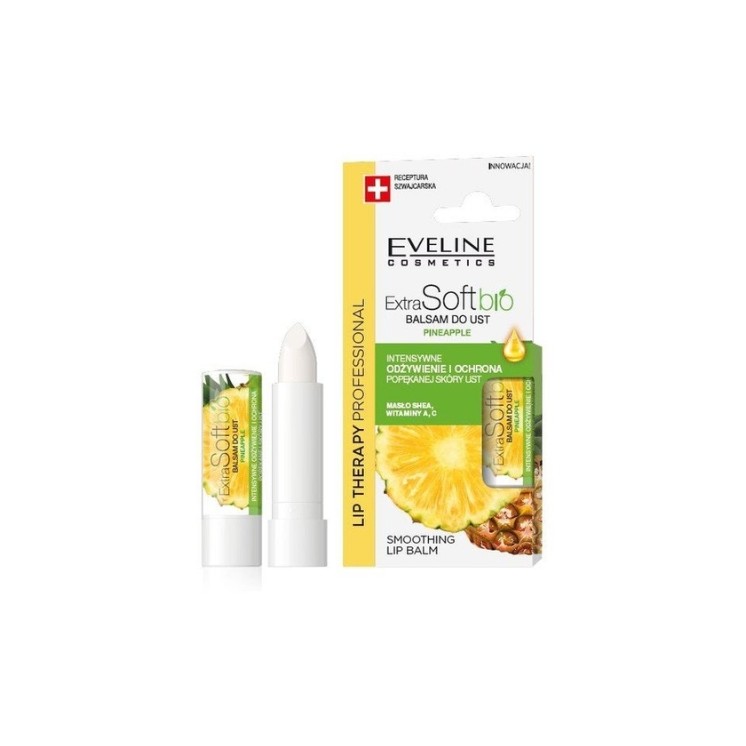 Baume à lèvres Professional Eveline Lip Therapy Extra Soft Ananas Bio 4g