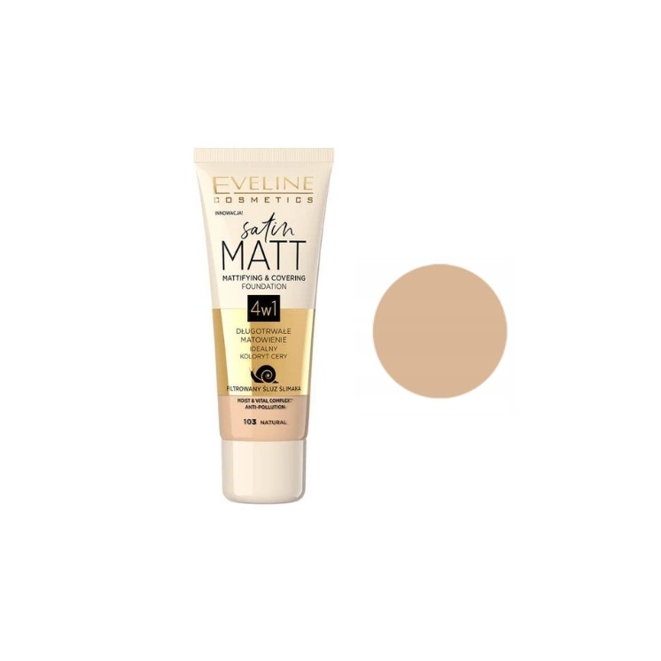 Fond de teint Matt satiné Eveline /103/ Natural 30 ml