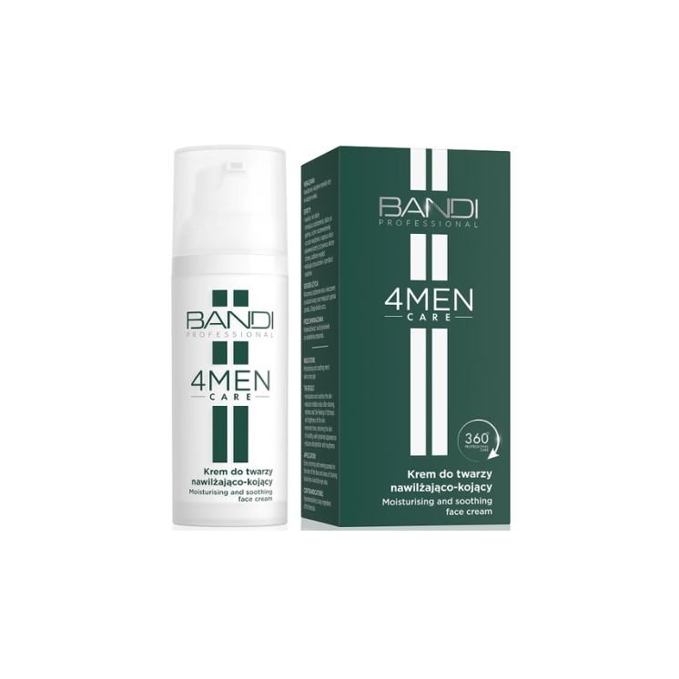 Bandi 4Men Care Feuchtigkeitsspendende und beruhigende Gesichtscreme für Männer 50 ml