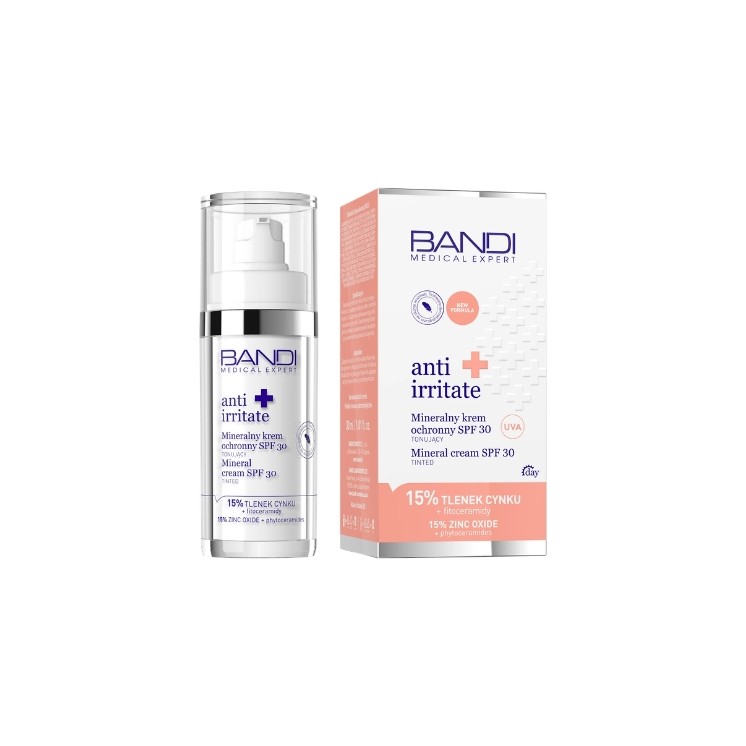 Bandi Medical Expert Anti Irritate mineralny Krem do twarzy ochronny SPF30 tonujący 50 ml