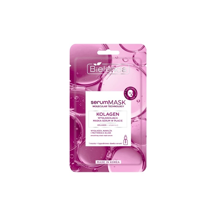 Bielenda serumMASK Molecular Technology smoothing Collagen serum sheet mask 1 piece