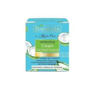 Bielenda Hydra Care nawilżający Krem do twarzy kokos i aloes do skóry mieszanej i tłustej 50 ml