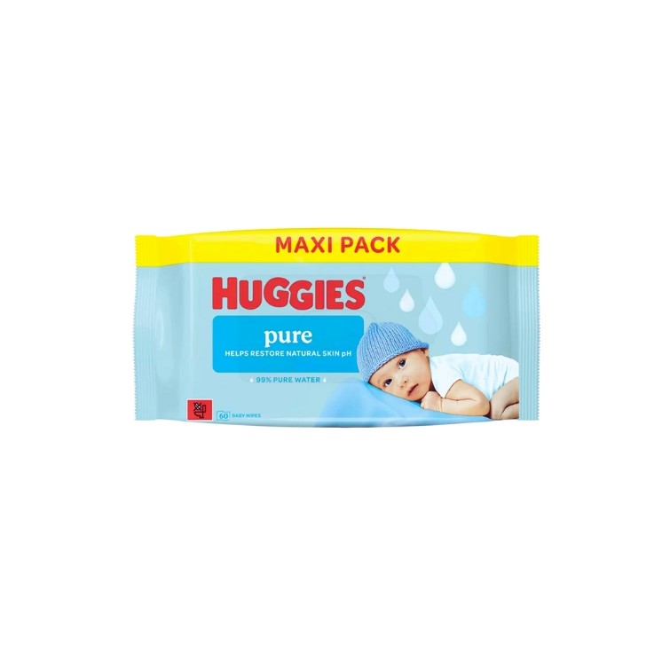 Huggies Chusteczki nawilżane Pure 60 sztuk