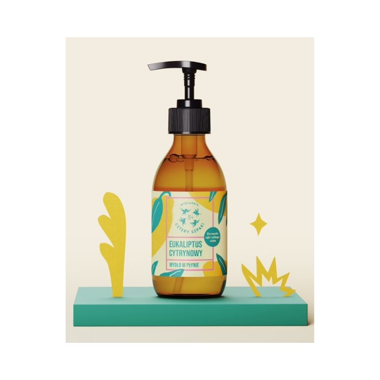 Mydlarnia Cztery Szpaki savon liquide naturel Eucalyptus Citron 300 ml