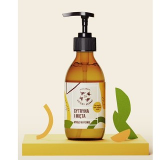 Mydlarnia Cztery Szpaki savon liquide naturel Citron Menthe 300 ml