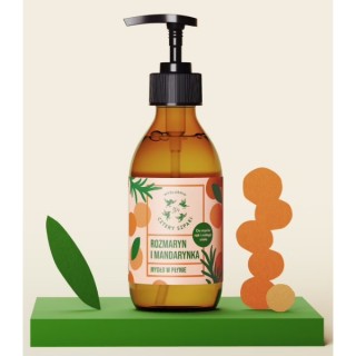 Mydlarnia Cztery Szpaki naturalne Mydło w płynie Rozmaryn i Mandarynka 300 ml