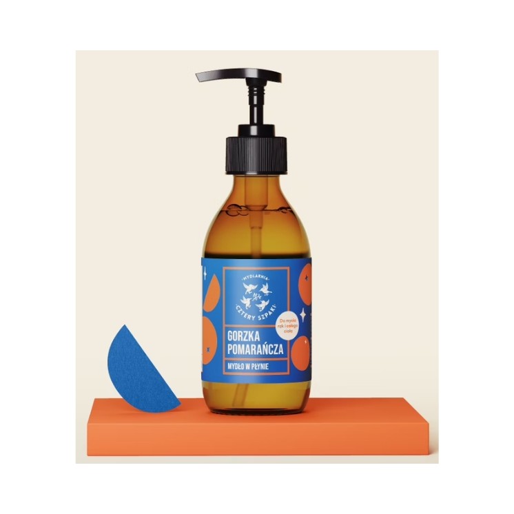 Mydlarnia Cztery Szpaki savon liquide naturel à l'orange amère 300 ml
