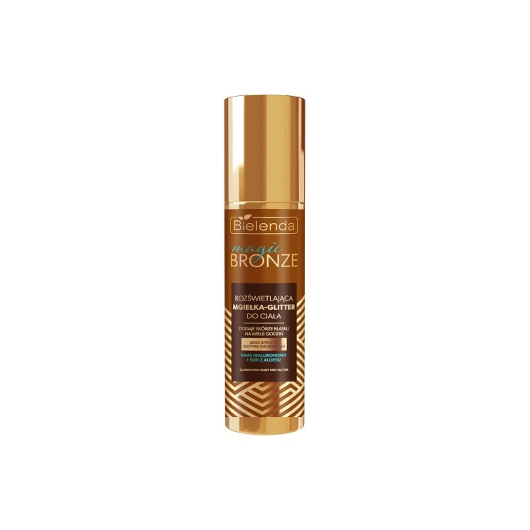Brume pailletée illuminatrice pour le corps Bielenda MAGIC BRONZE 75 ml