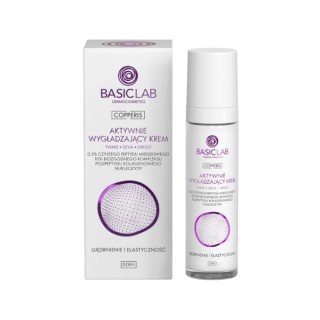 Crème de jour lissante BasicLab Copperis Actively Smoothing, 0,3 3% de peptide de cuivre pur, raffermissante et élastique, 50 ml