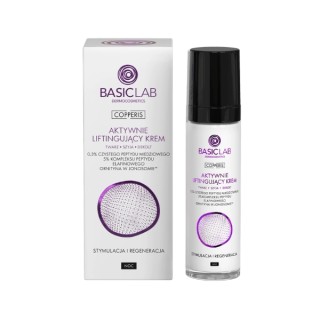 Crème de nuit lissante active BasicLab Copperis, stimulation et régénération, 50 ml