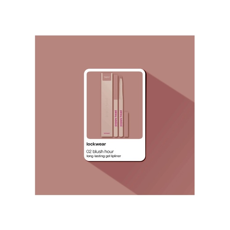 Poppy Head Lockwear długotrwała żelowa Konturówka do ust /02/ Blush Hour 0,6 g